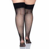 Lucy Plus Fishnet Thigh High Stockings