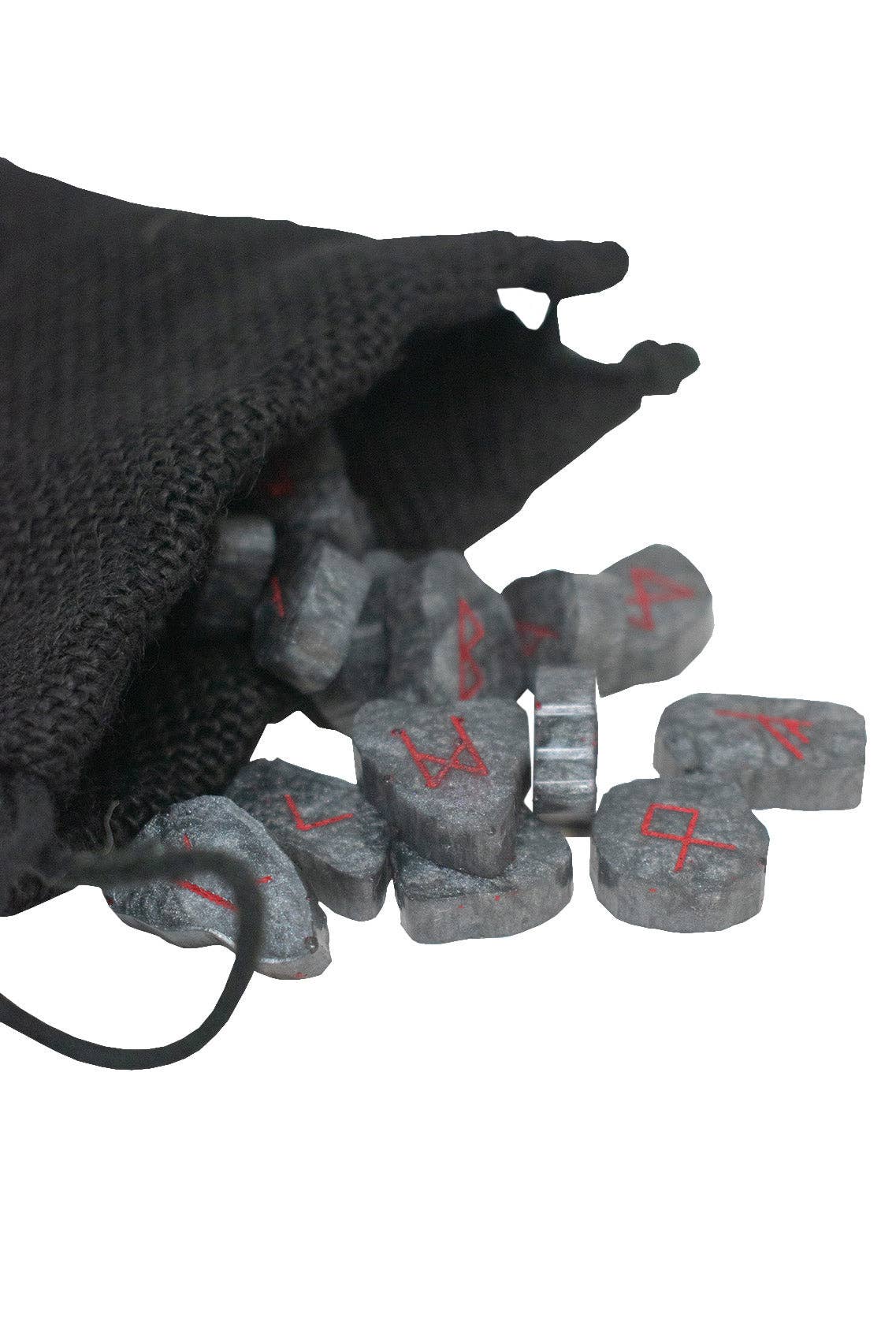 Slate and Red Elder Futhark Rune Set
