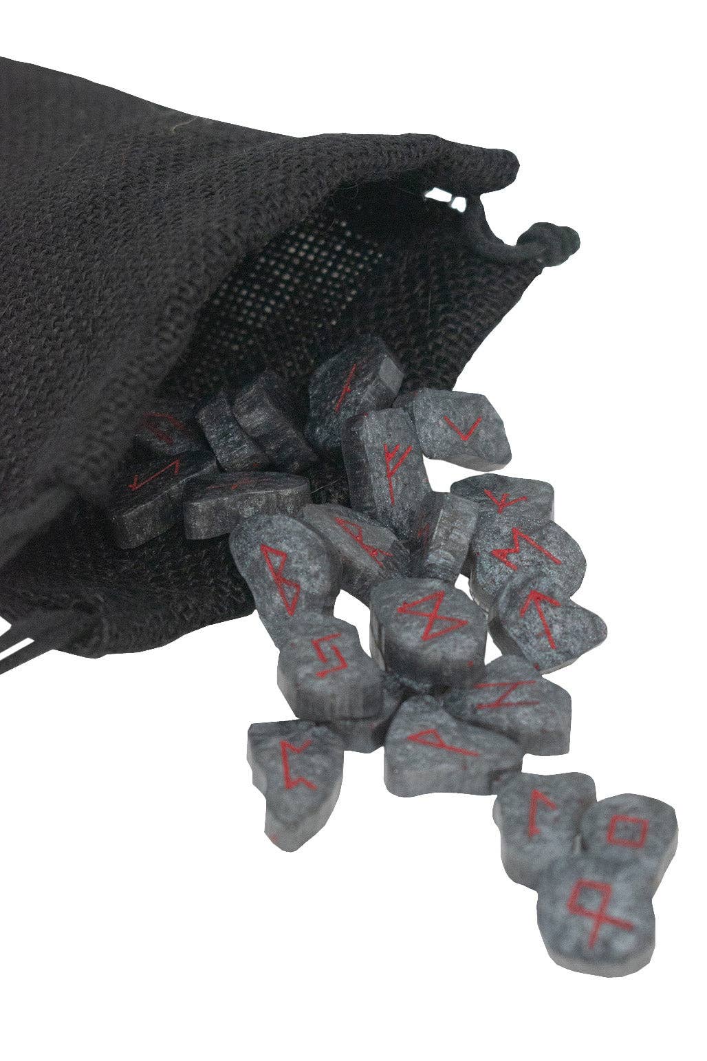 Slate and Red Elder Futhark Rune Set
