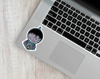 Spooky Gumball Machine Sticker, Halloween Stickers