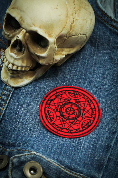 Red Alchemy Medallion Iron On Patch