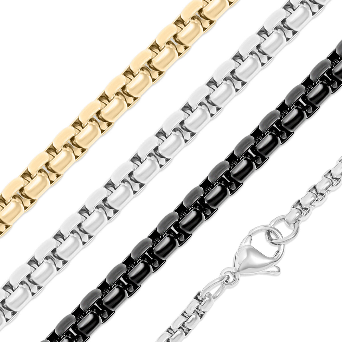 Stainless Steel Rounded Box Chain