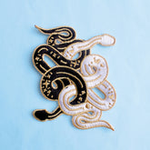 Snakes Embroidered Iron-On Patch
