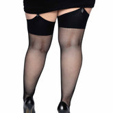 Lucy Plus Fishnet Thigh High Stockings