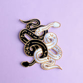 Snakes Embroidered Iron-On Patch