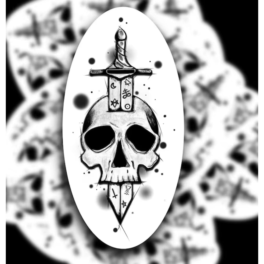 Sword and Skull Local Sticker Sticker FoxOffArt   