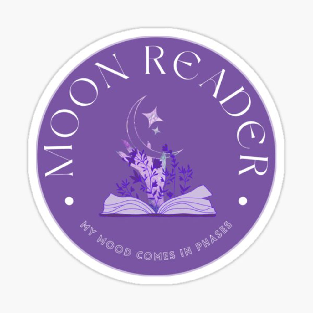 Moon Reader Vinyl Sticker Sticker The Girl Gets The Book   