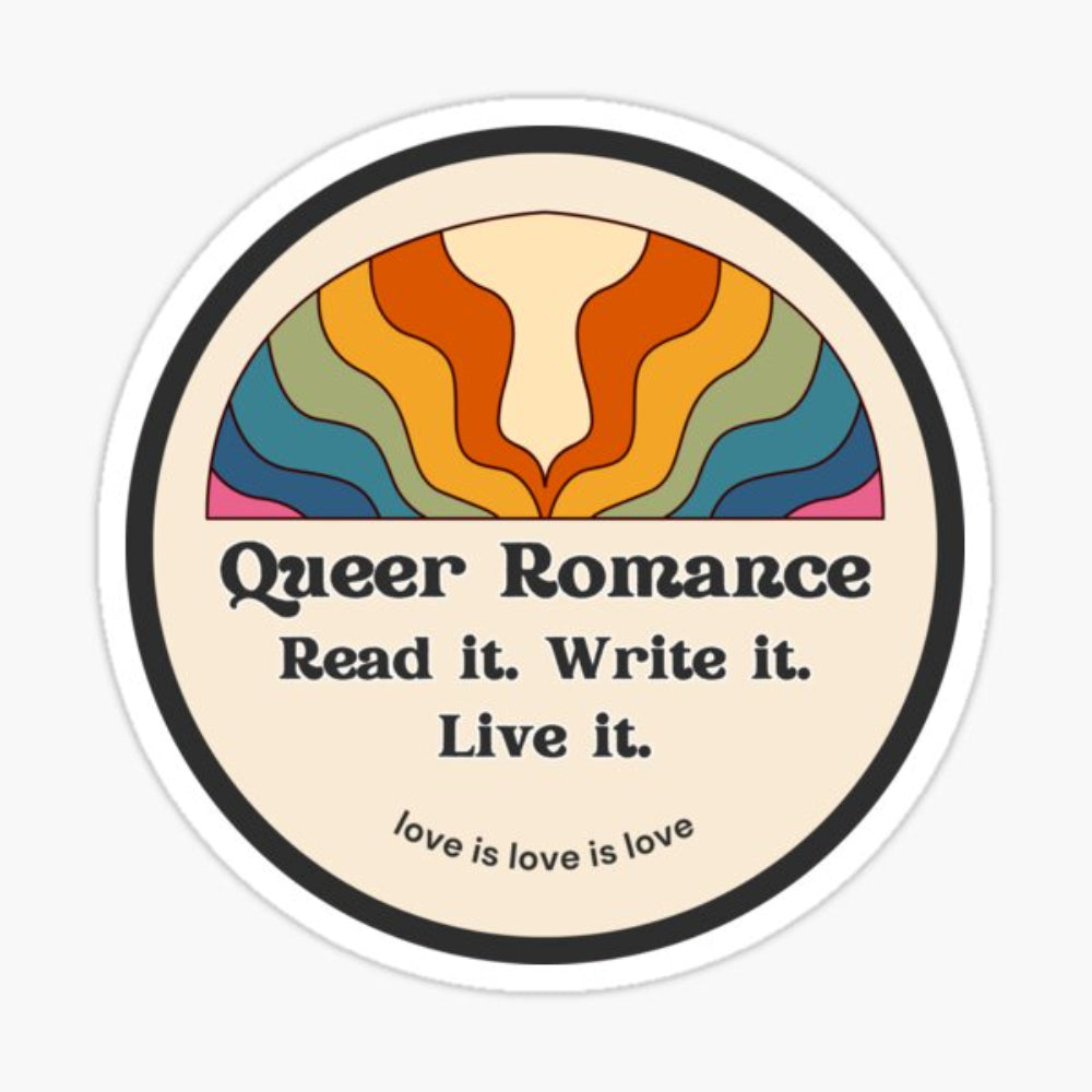 Queer Romance Vinyl Sticker Sticker The Girl Gets The Book   