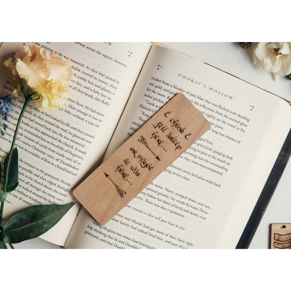 I Think I Fell Asleep Here Wooden Bookmark Stationery North To South Designs   
