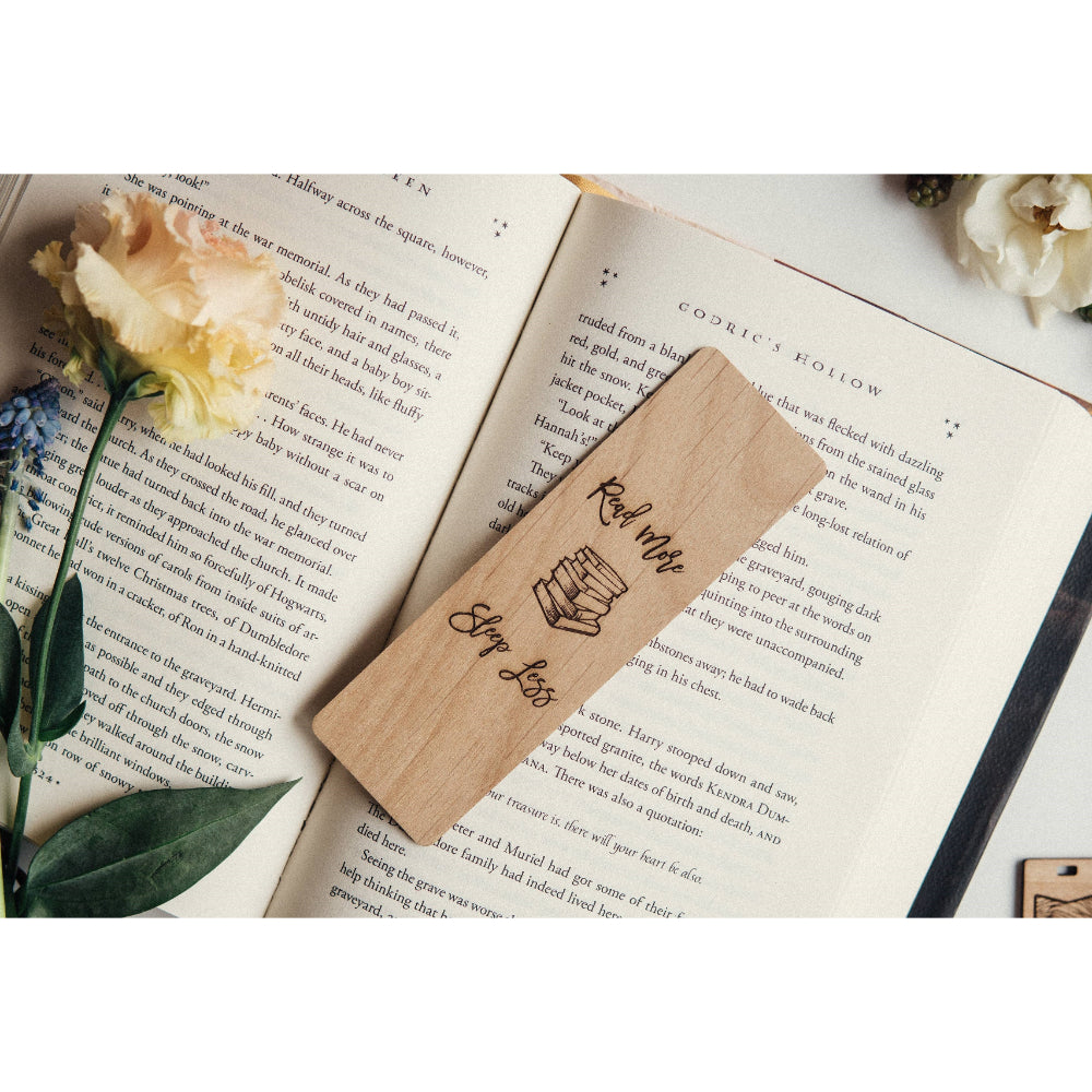 Read More Sleep Less Wooden Bookmark Stationery North To South Designs   