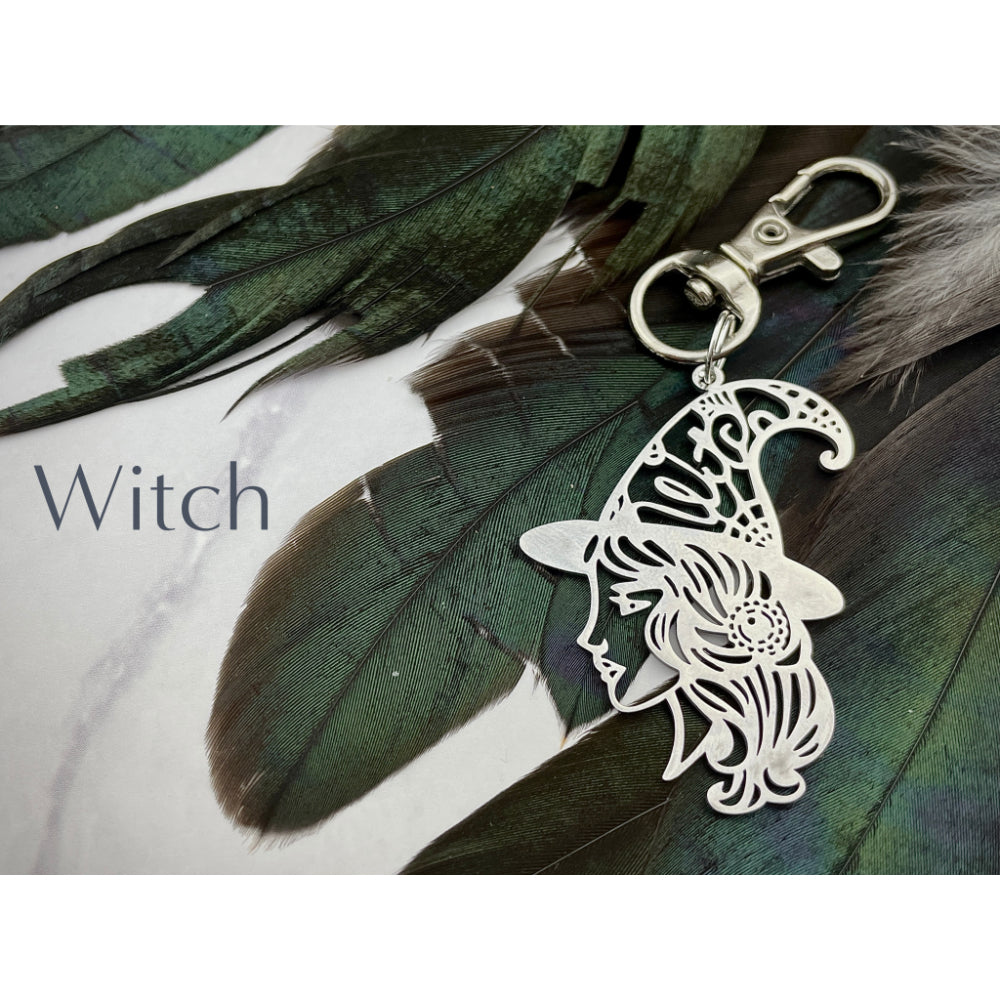 Silver Witch Keychain
