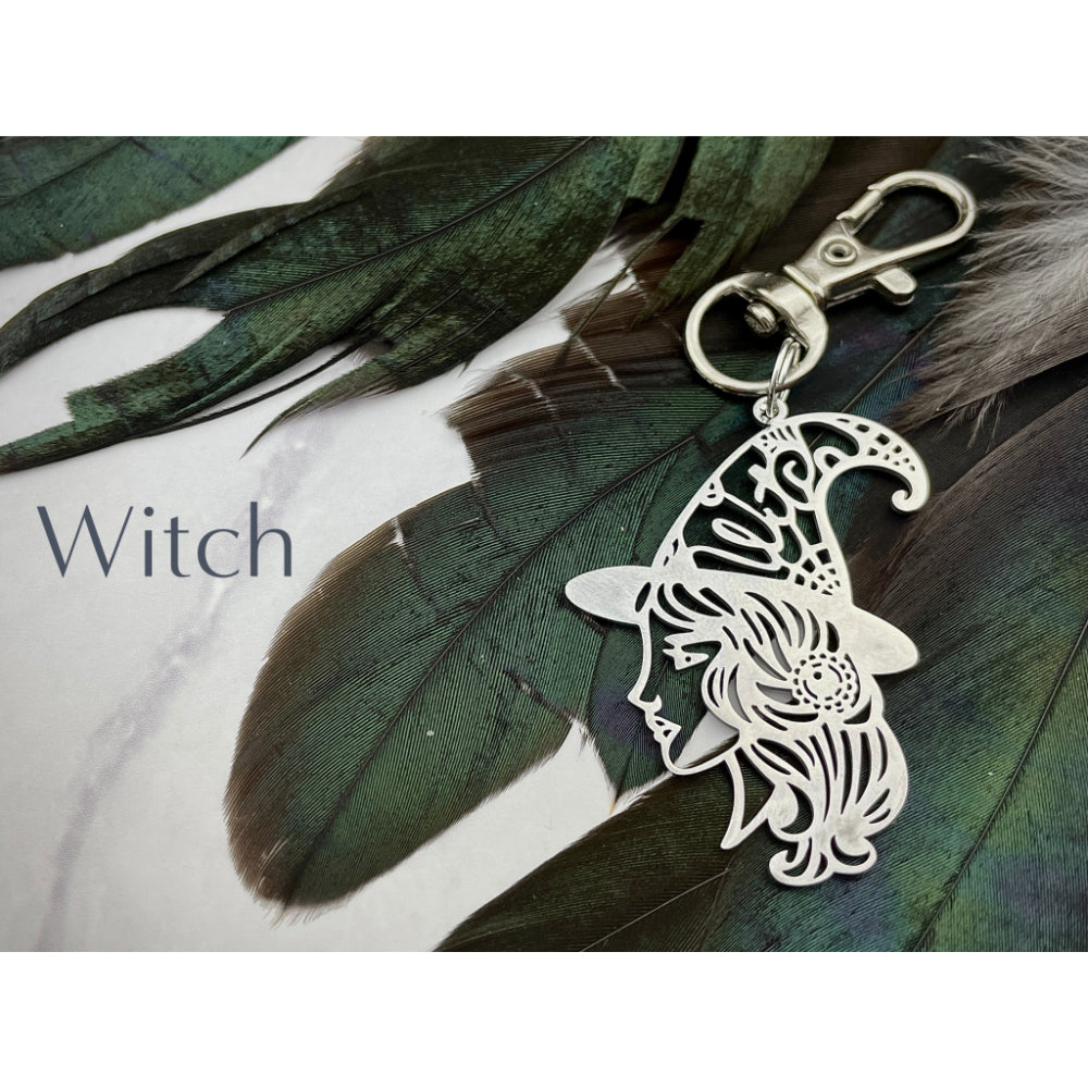 Silver Witch Keychain Bric-A-Brac SpotLight Jewelry   