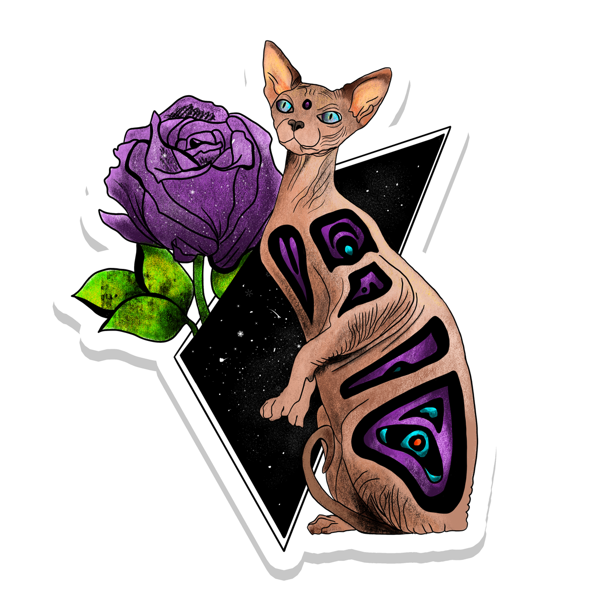 Sphynx Cat Vinyl Sticker