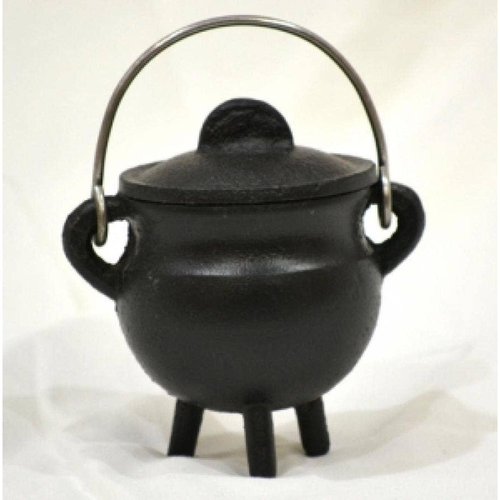 Cast Iron Cauldron with Lid Small Witchcraft Love&Lust LLC   