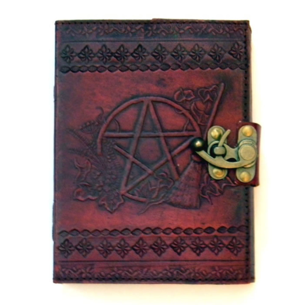 Sabrina Pentagram Leather Journal Stationery Fantasy Gifts   