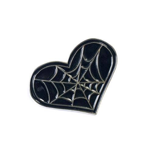 Cobweb Heart Pin Bric-A-Brac Mysticum Luna   