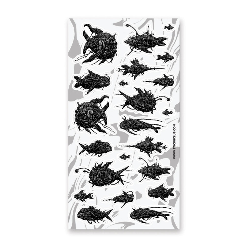 Steampunk Fish Sticker Sheet