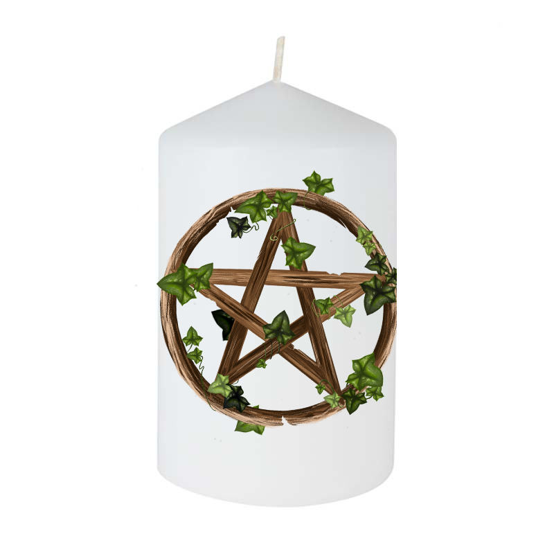 Green Witch Pentacle Candle Witchcraft Mysticum Luna   