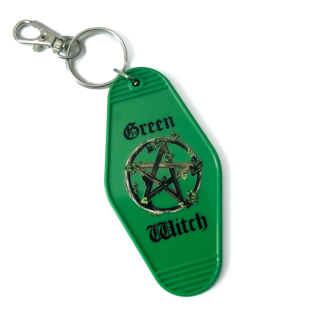 Green Witch Motel Keychain Bric-A-Brac Mysticum Luna   