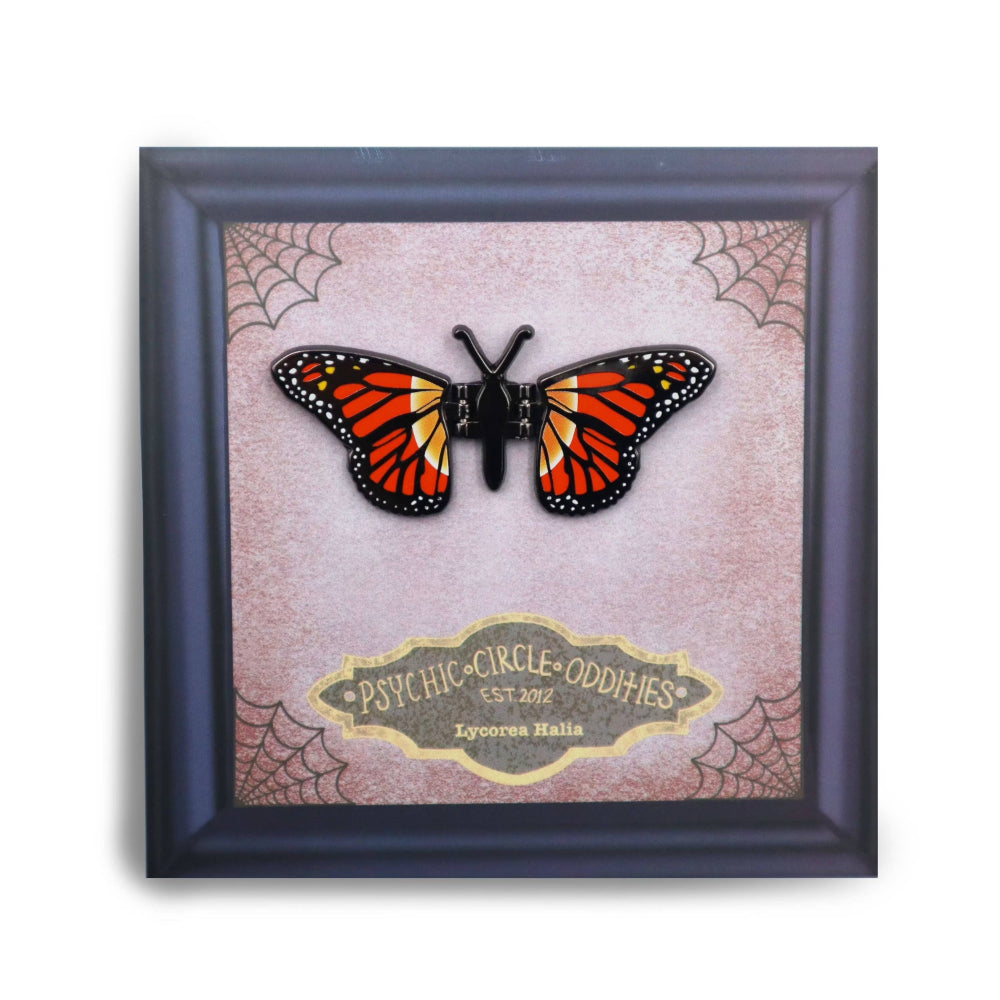 Moving Wing Monarch Butterfly Enamel Pin Bric-A-Brac Psychic Circle Oddities   