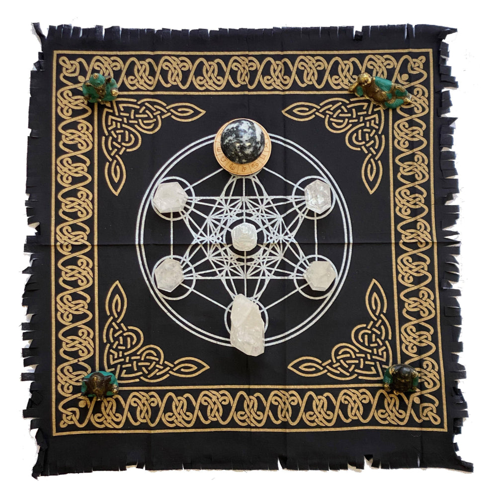 Sacred Geometry Crystal Grid Cloth - Metatron Grid Witchcraft Rock Paradise   