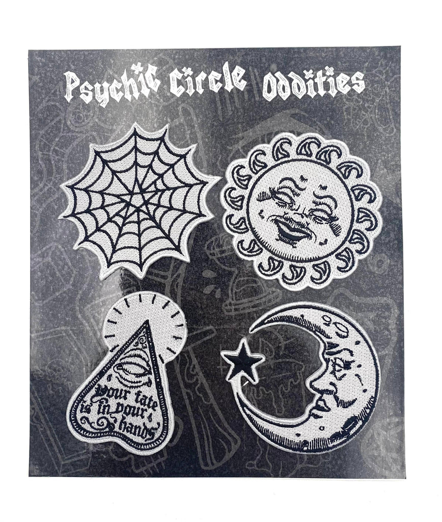 Spirit Board Patch Set Glow in the Dark Sticker Psychic circle oddities   