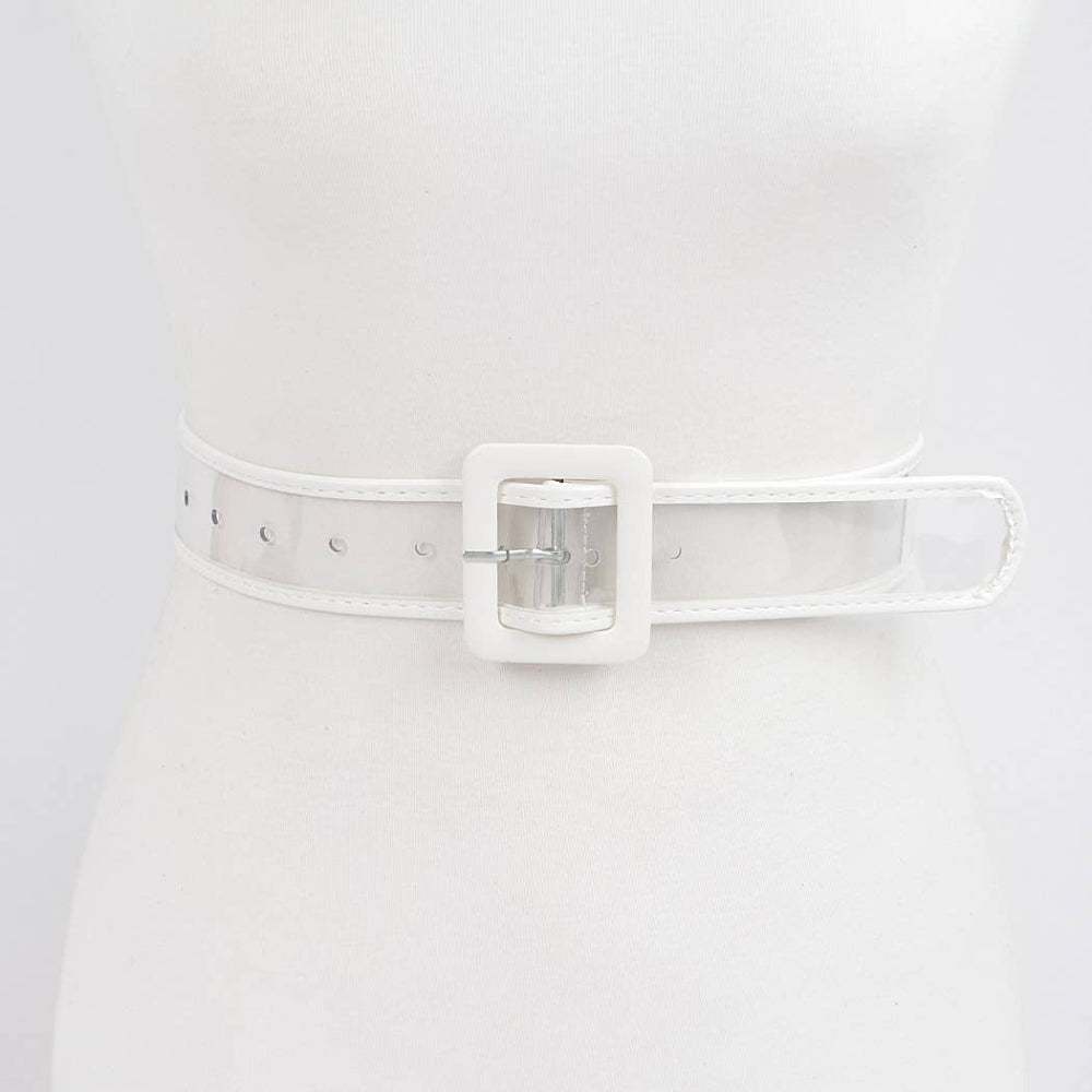 Transparent Belt White Edge Clothing 3AM   