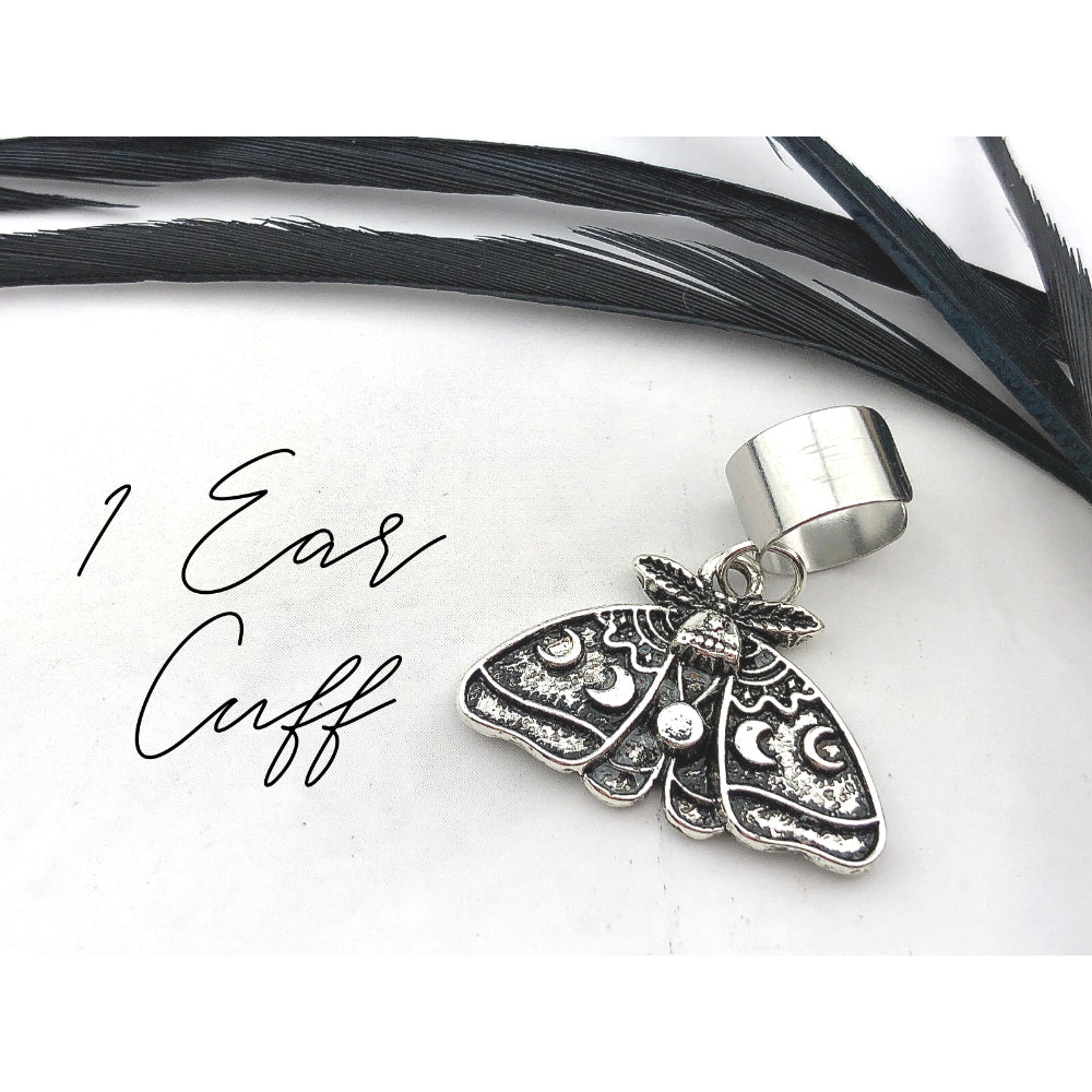 Silver Luna Moth No Piercing Ear Cuff Jewelry SpotLight Jewelry   