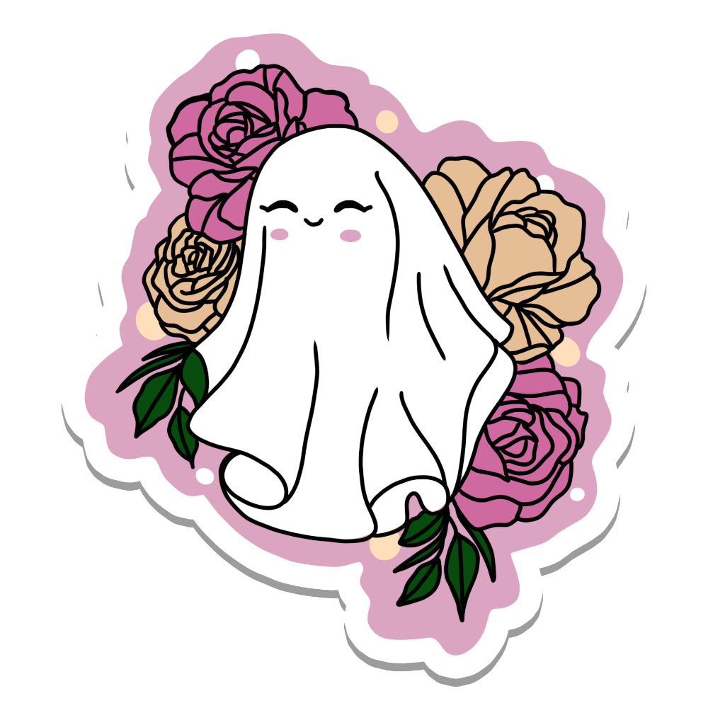 Cute Ghost Vinyl Sticker