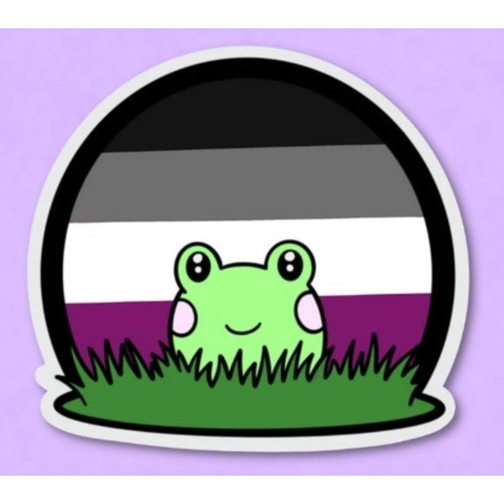 Pride Frog Stickers Sticker FuzziesArtDesigns Asexual  