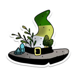Pride Flag Witch Hat Vinyl Sticker Agender