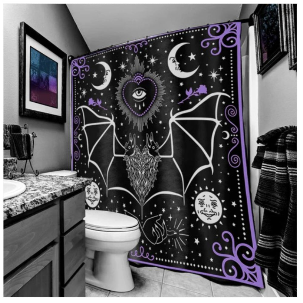 Too Fast Shower Curtain Home Decor Too Fast All Seeing Eye Bat  