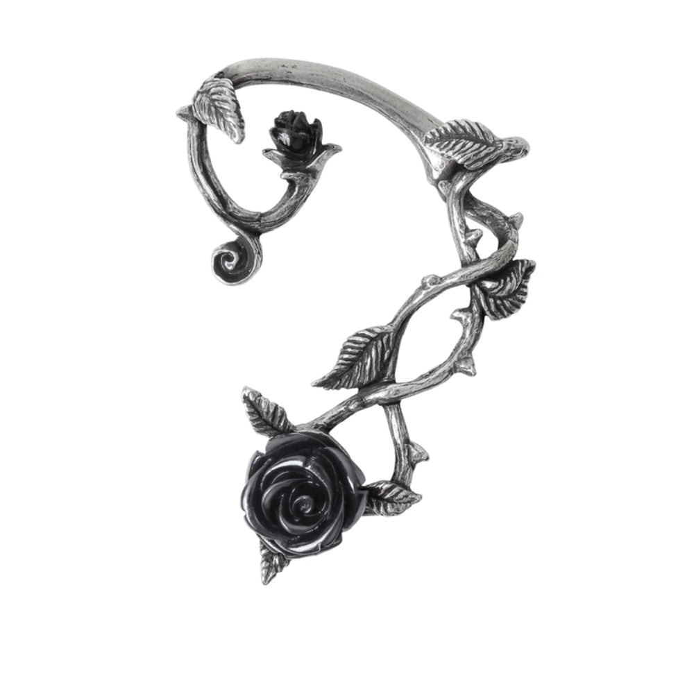 Black Rose Ear Wrap Jewelry Alchemy England   