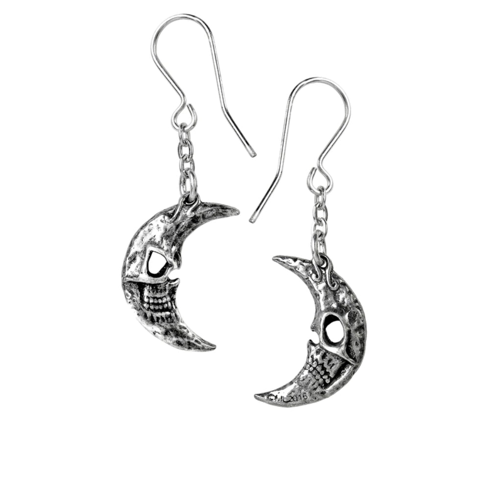 Crescens Tragicom Moon Earrings Jewelry Alchemy England   
