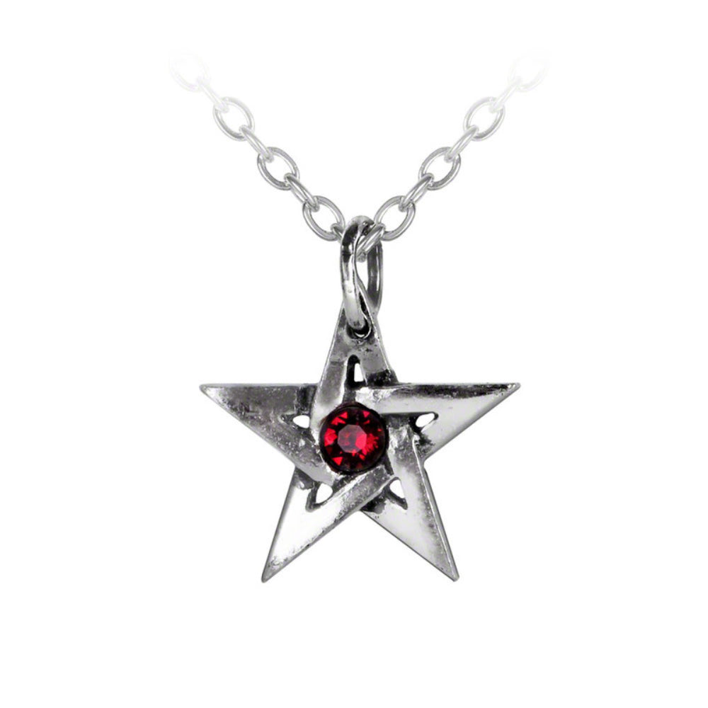 Crystal Pentagram Necklace Jewelry Alchemy England   