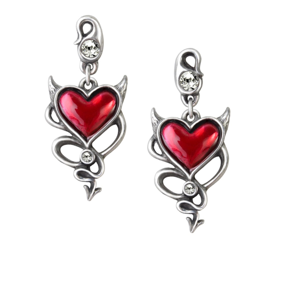 Devil Heart Earrings Jewelry Alchemy England   