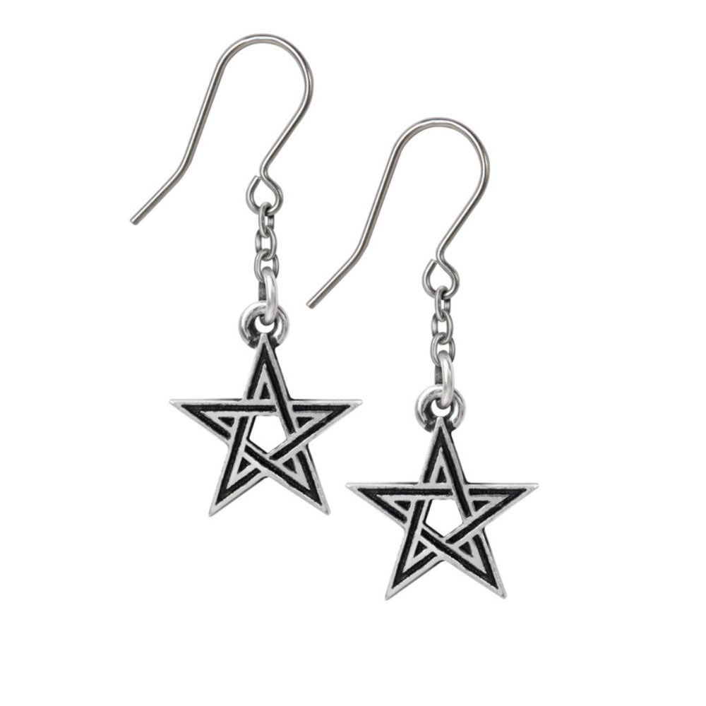 Black Star Earrings Jewelry Alchemy England   