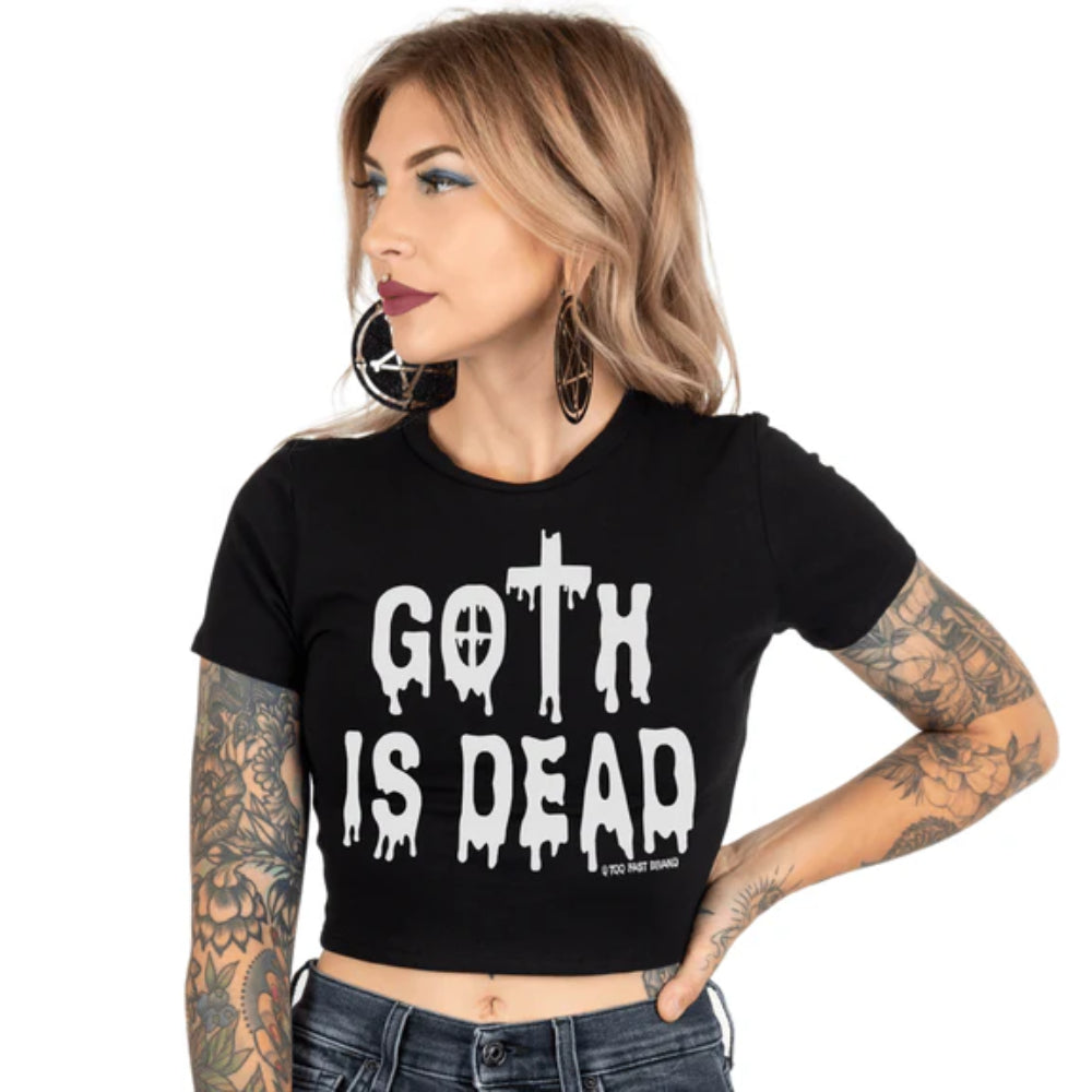 Goth Is Dead Crop Top Clothing Too Fast   