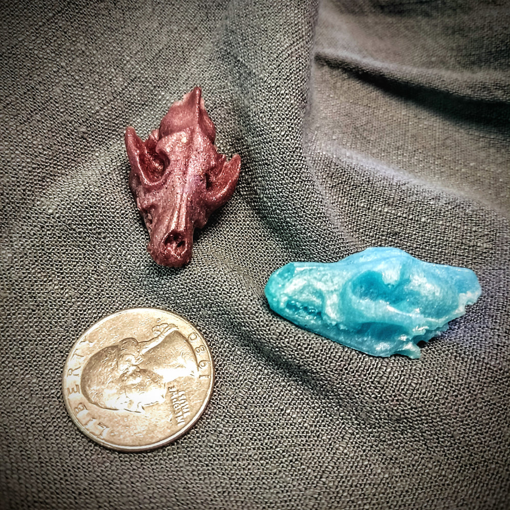 Tiny Wolf Skull Bric-A-Brac Foxglove Crafts   