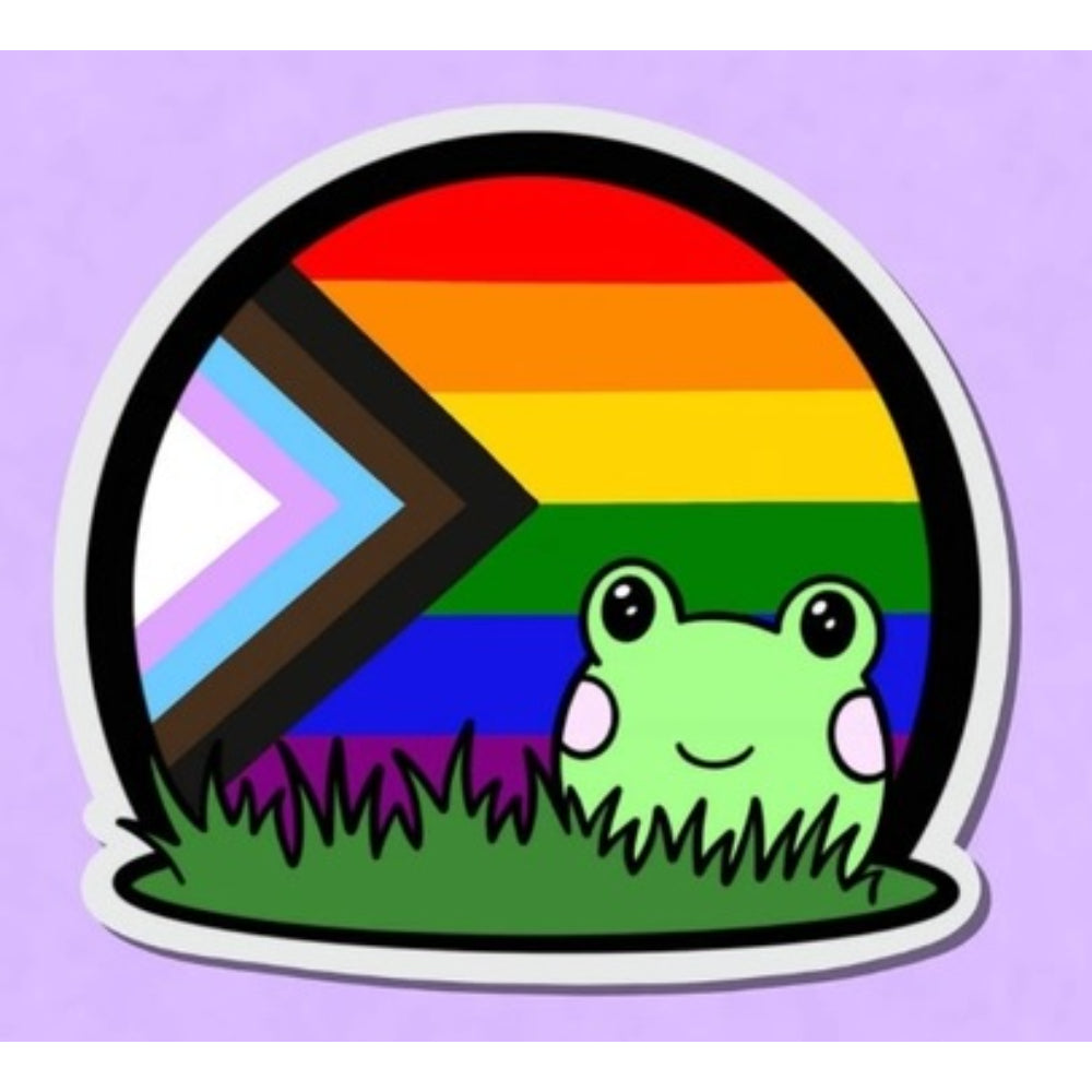 Pride Frog Stickers Sticker FuzziesArtDesigns   
