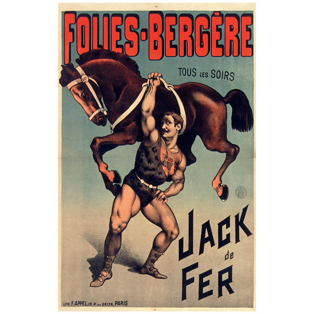 Jack de Fer Strongman Art Print Poster Home Decor Poster Scene   