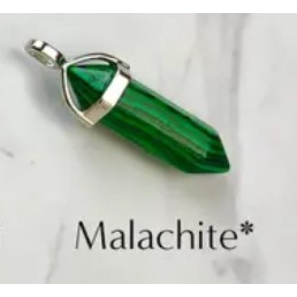 Layered Gemstone Pentacle Necklace Jewelry SpotLight Jewelry Malachite  