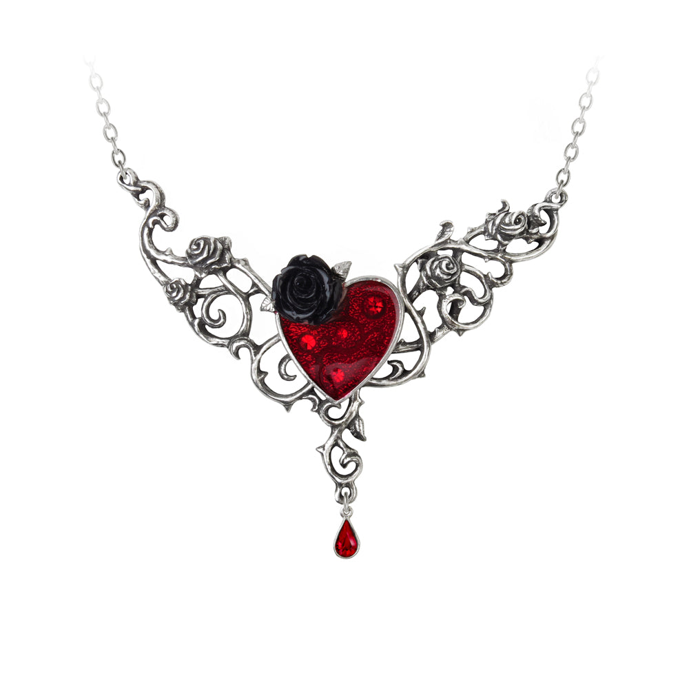 Blood Rose Heart Necklace Jewelry Alchemy England   