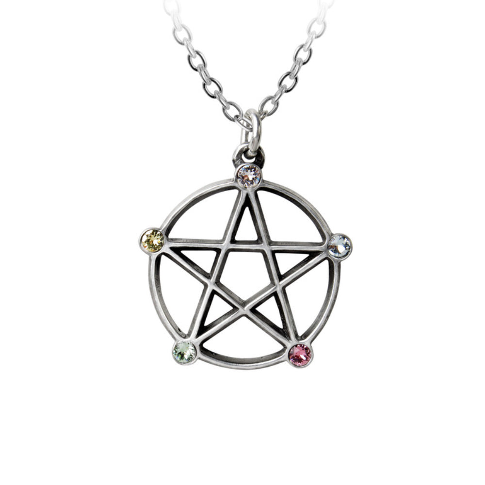Wiccan Elemental Pentacle Necklace Jewelry Alchemy England   