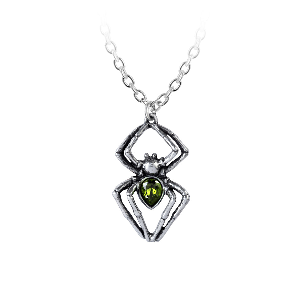 Emerald Spiderling Necklace Jewelry Alchemy England   