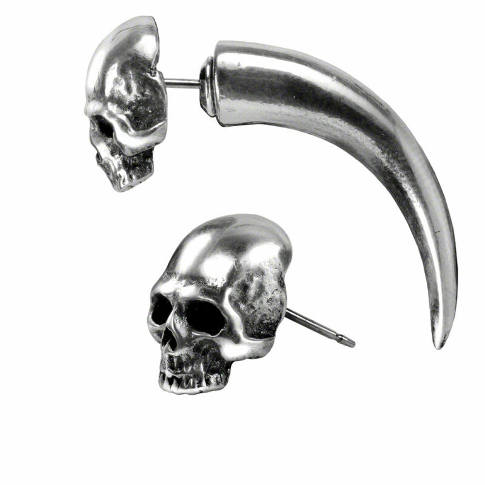 Tomb Skull Horn Earring Single Jewelry Alchemy England   
