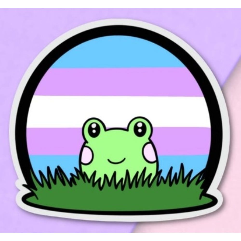 Pride Frog Stickers Sticker FuzziesArtDesigns Transgender  