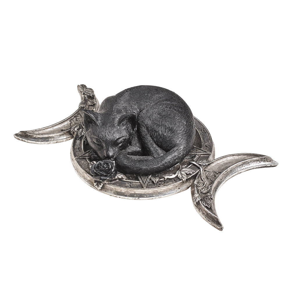 Triple Moon Black Cat Ornament Home Decor Alchemy England   