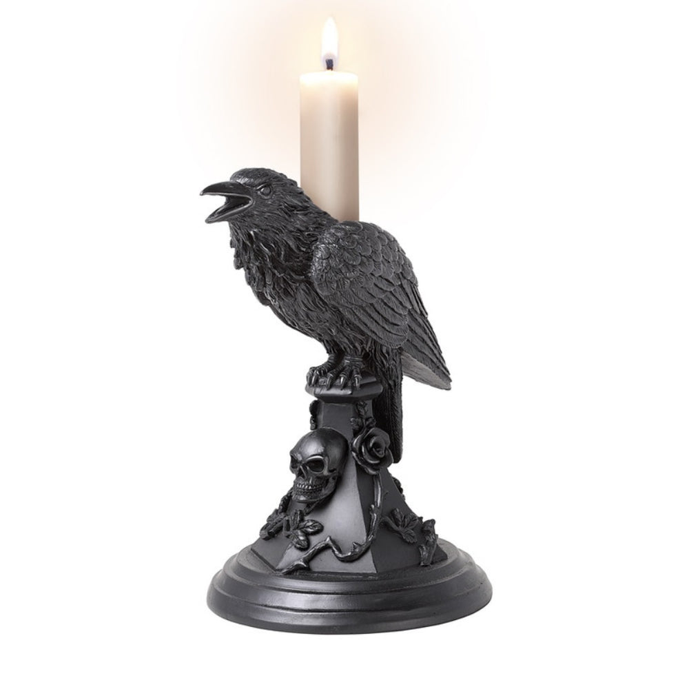 Poe's Raven Candlestick Home Decor Alchemy England   