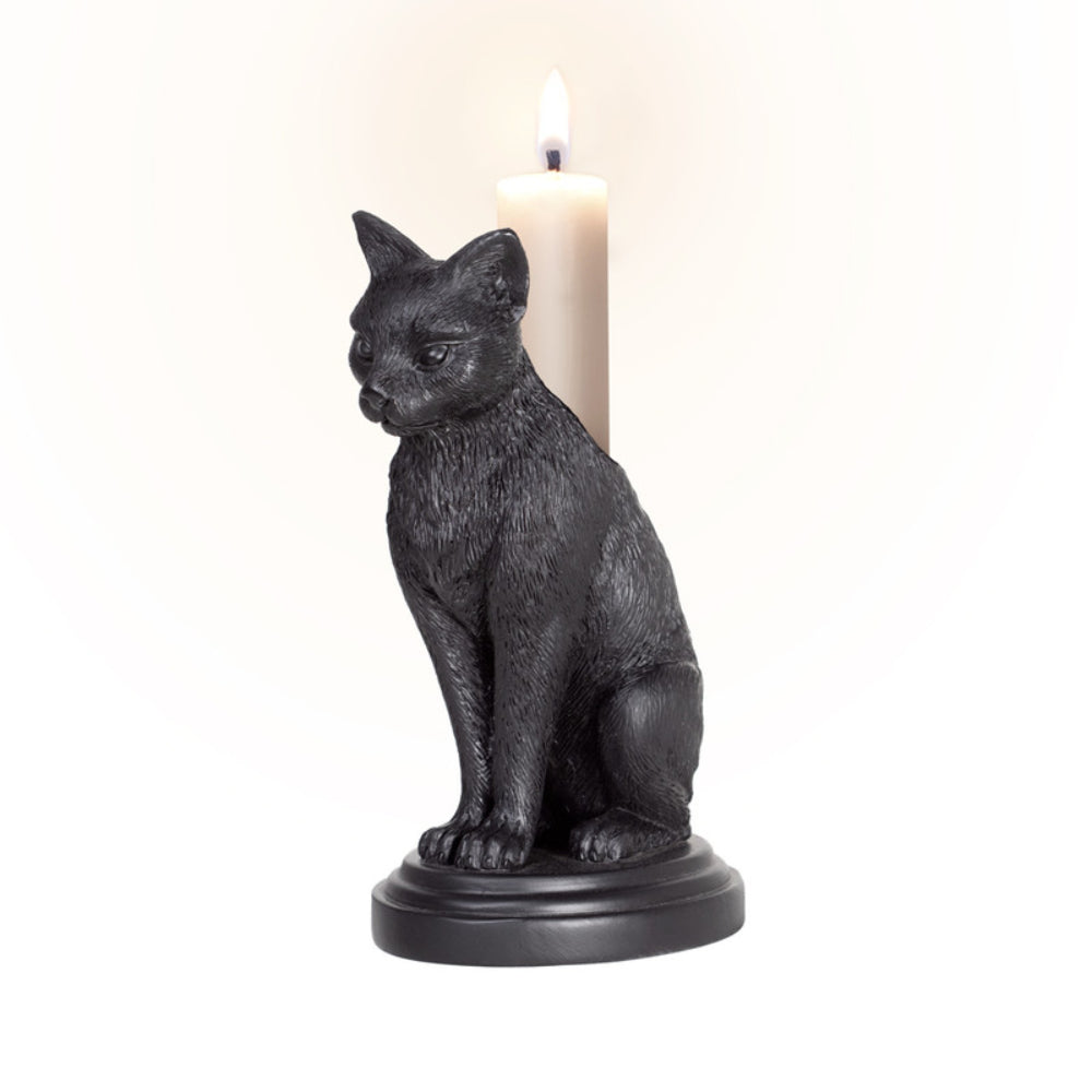 Faust's Familiar Cat Candlestick Home Decor Alchemy England   